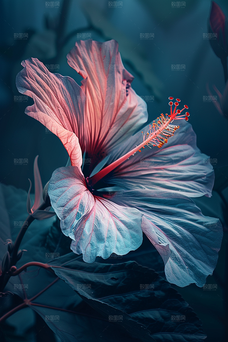 木槿花花朵高清摄影图