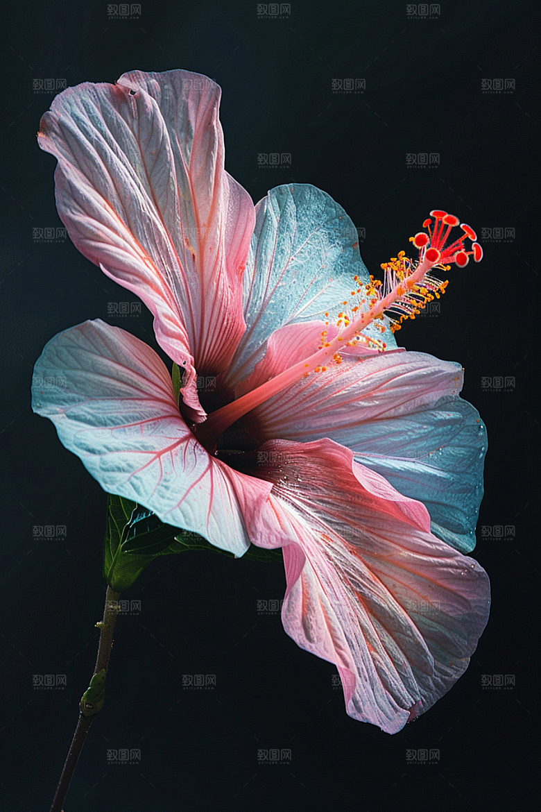 木槿花夏季植物摄影图