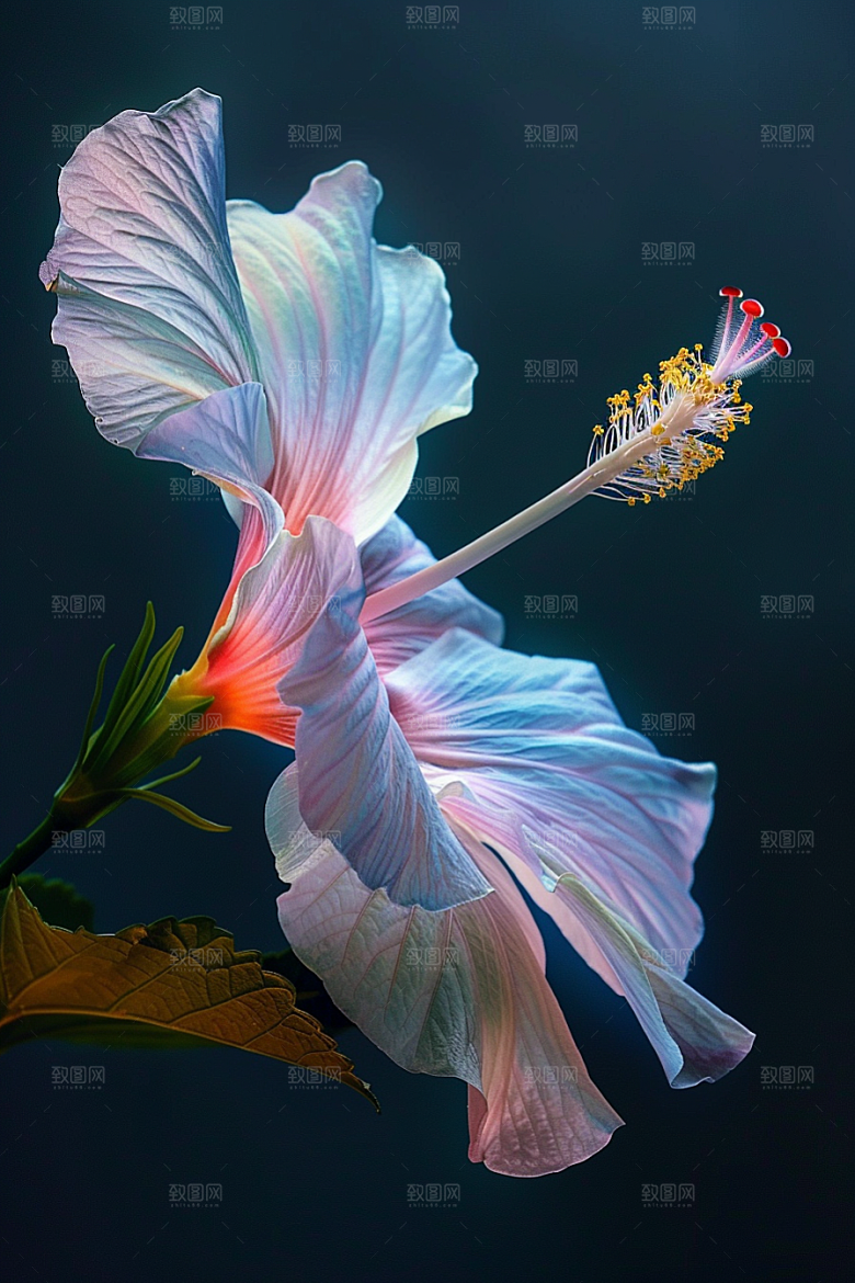 木槿花植物花卉摄影图