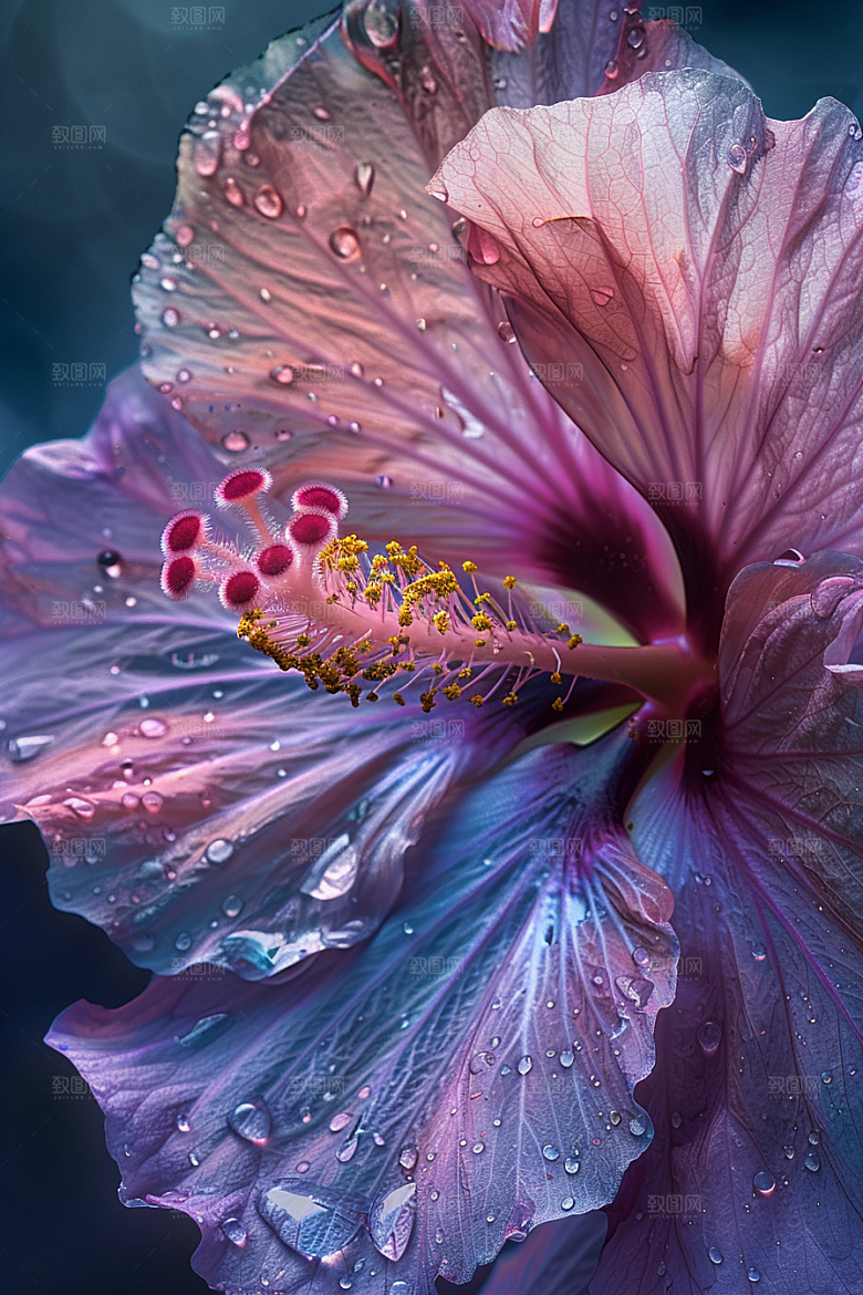 木槿花自然花朵摄影图