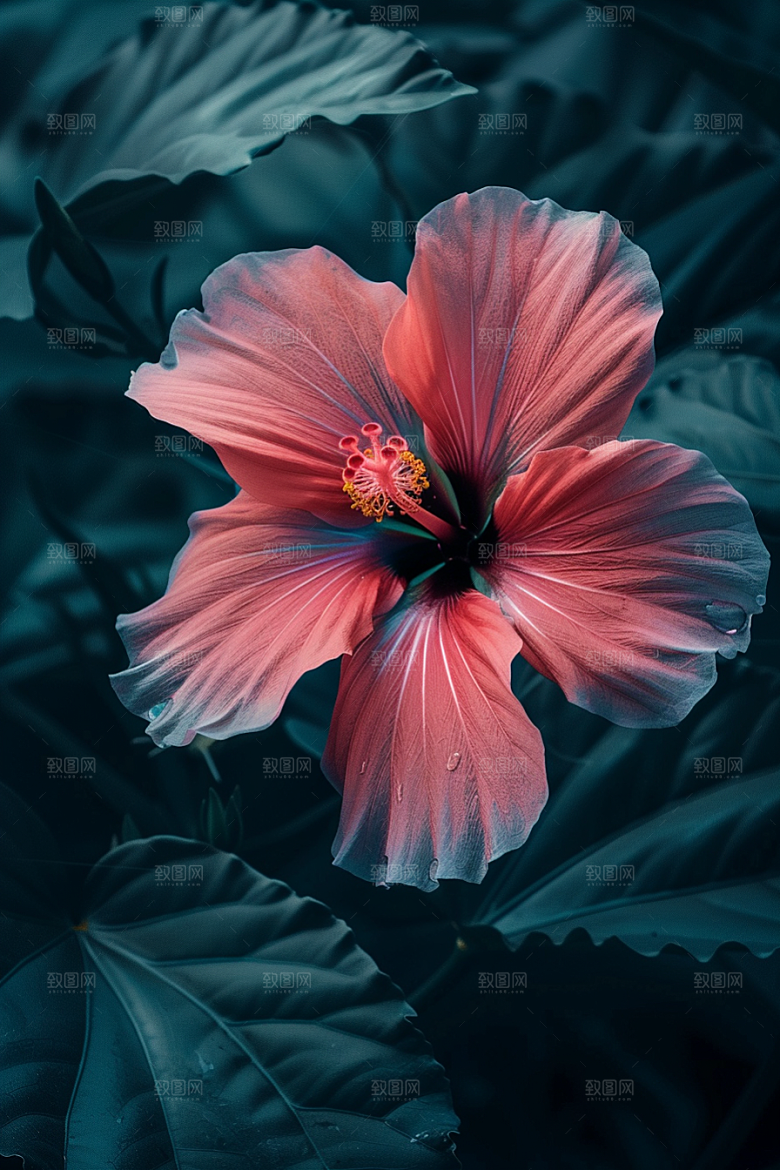 木槿花唯美高清摄影图
