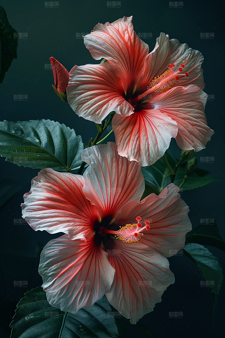 木槿花花卉花朵摄影图