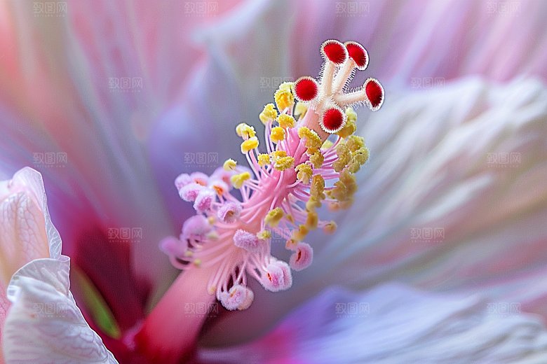 木槿花高清花朵摄影图