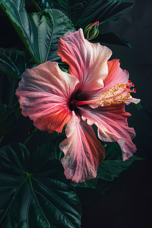 木槿花夏天木棉摄影图