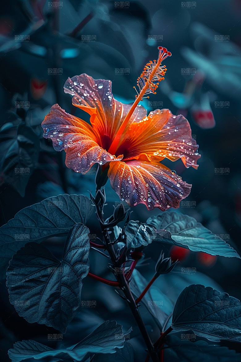 木槿花高清夏天摄影图