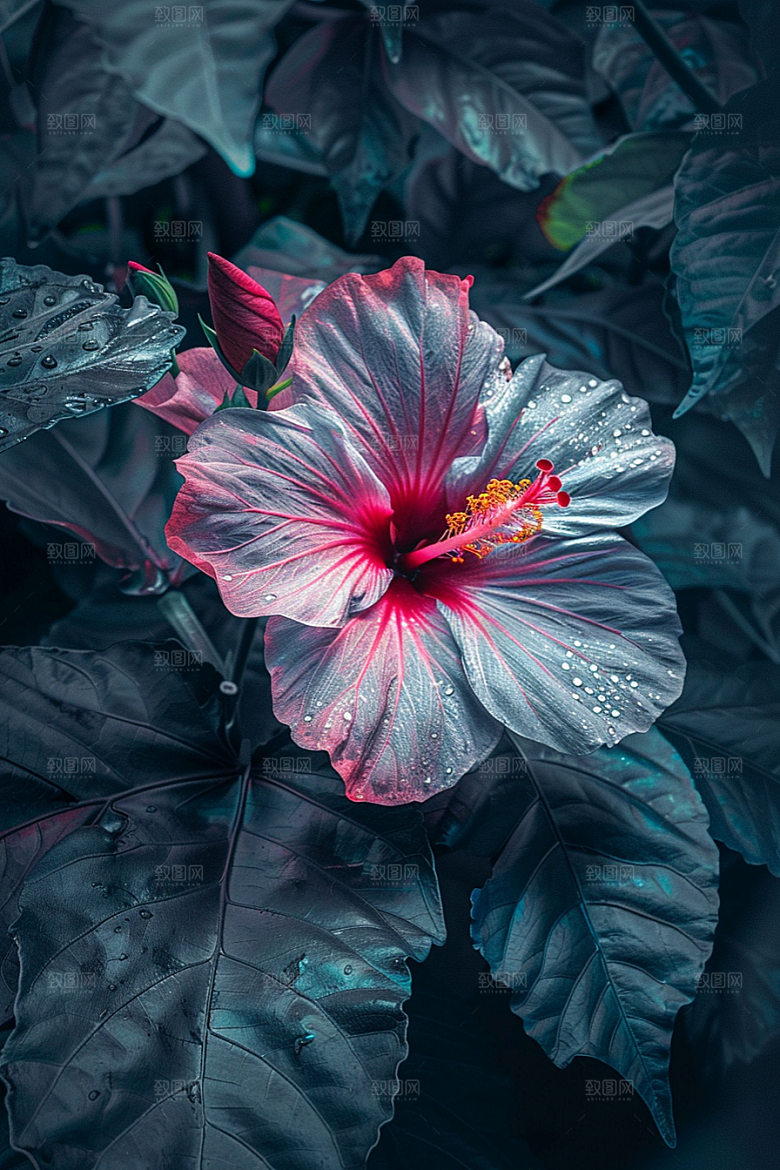 木槿花自然植物摄影图