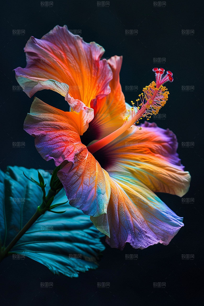 木槿花高清夏天摄影图