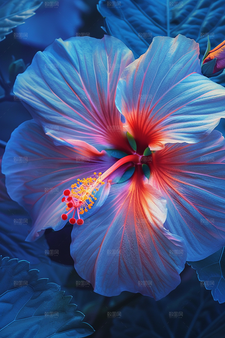 木槿花高清花卉摄影图