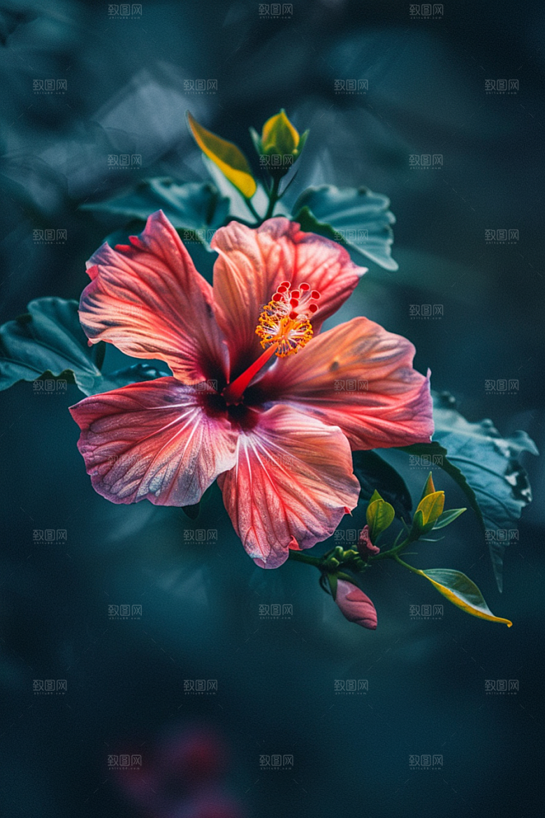 木槿花夏季高清摄影图