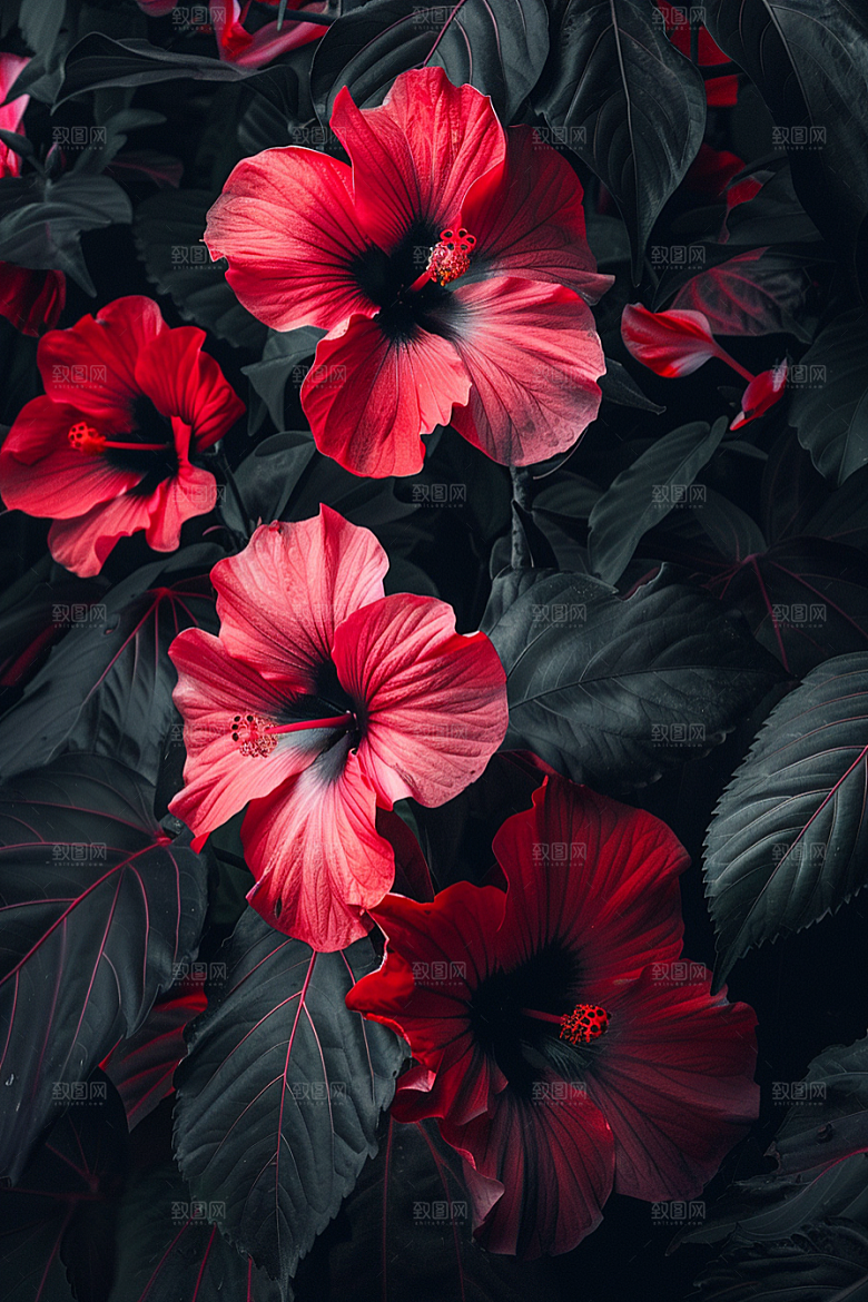 木槿花自然唯美摄影图