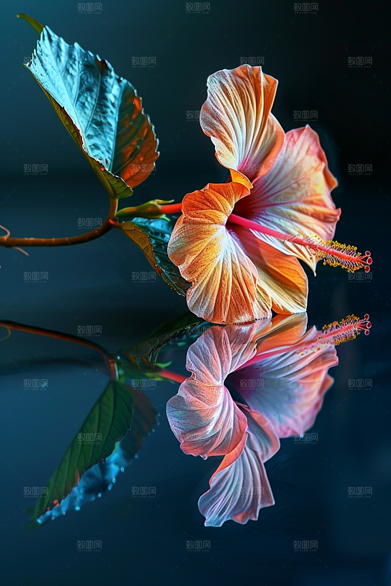 木槿花木棉唯美摄影图