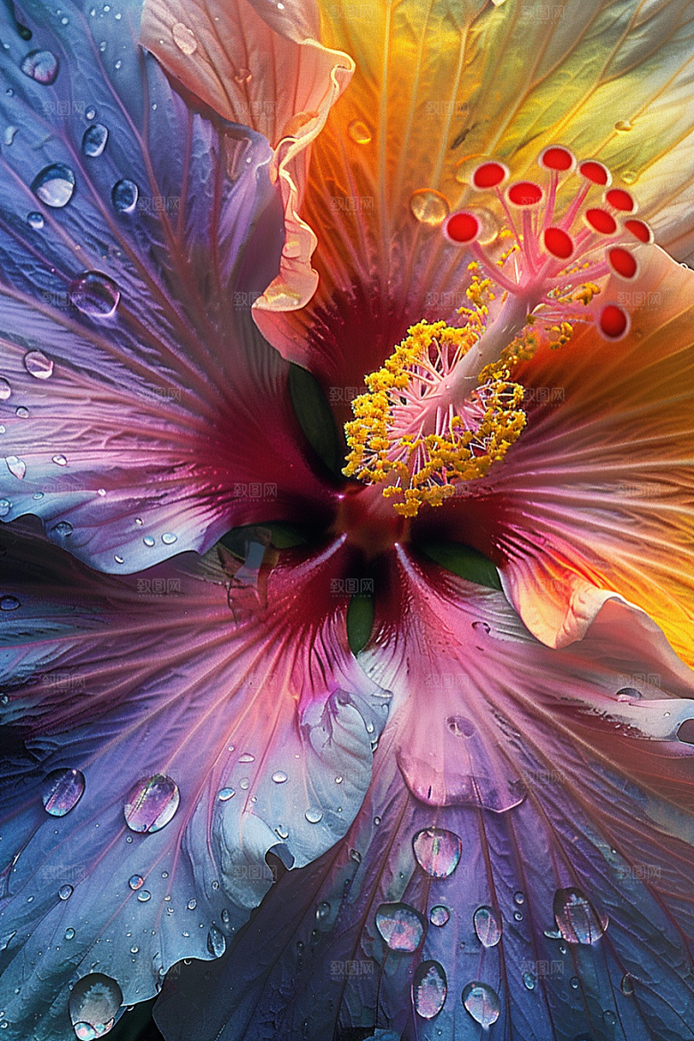 木槿花唯美自然摄影图