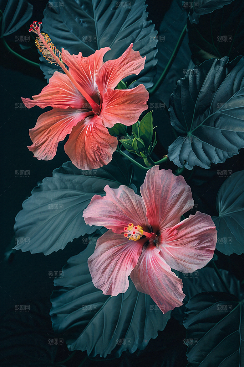木槿花夏天木棉摄影图