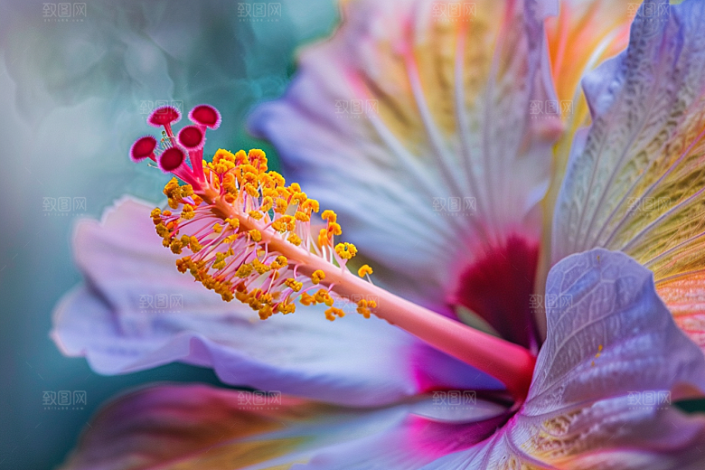 木槿花夏季自然摄影图