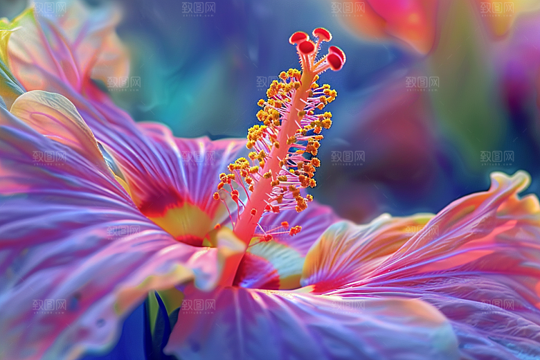 木槿花自然木棉摄影图