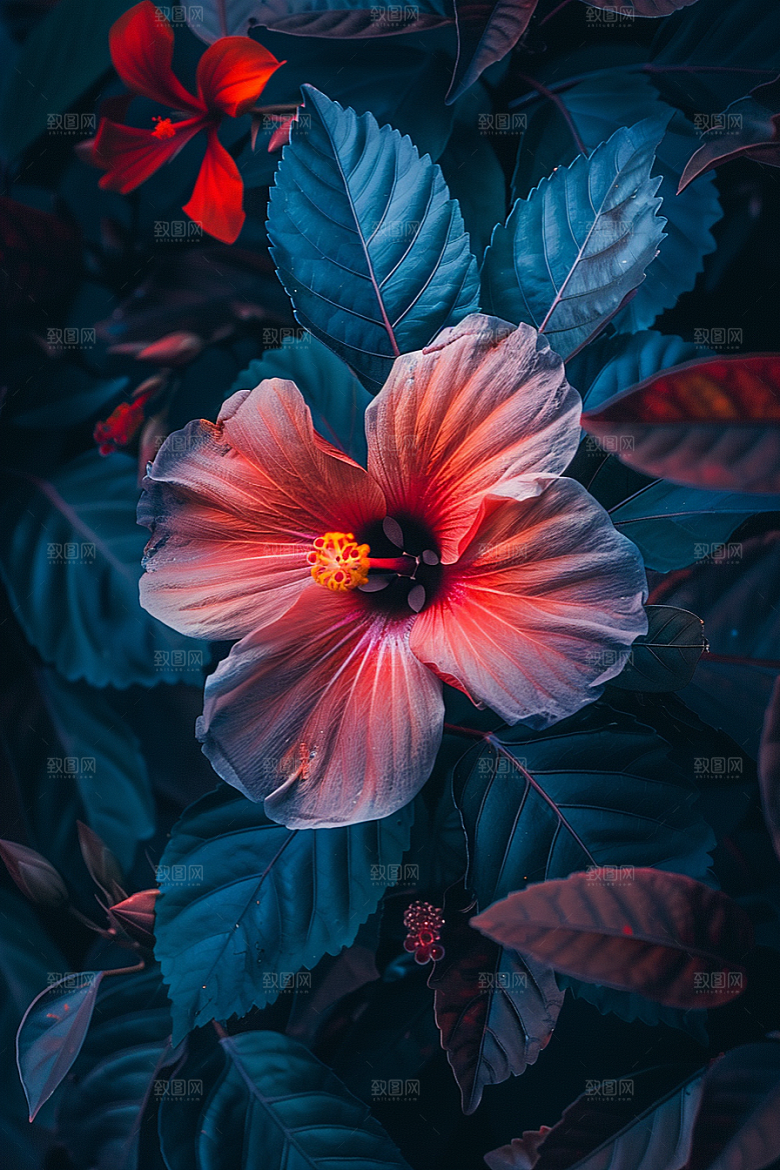 木槿花木棉植物摄影图