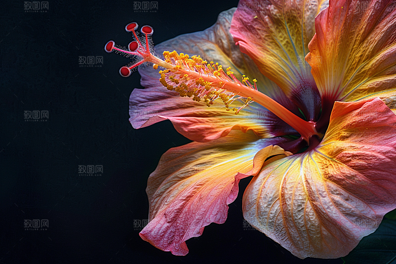 木槿花木棉花卉摄影图