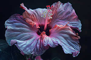 木槿花花卉夏天摄影图