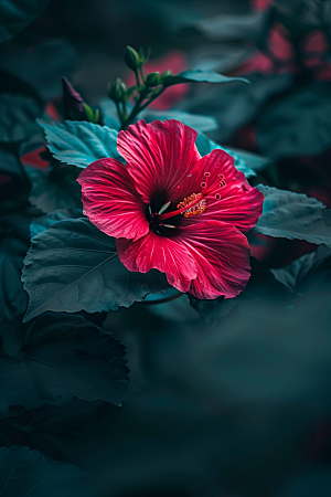 木槿花高清植物摄影图