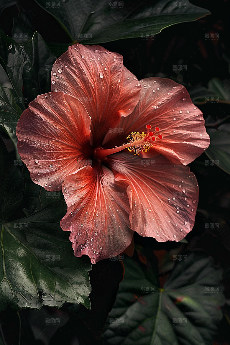 木槿花植物自然摄影图