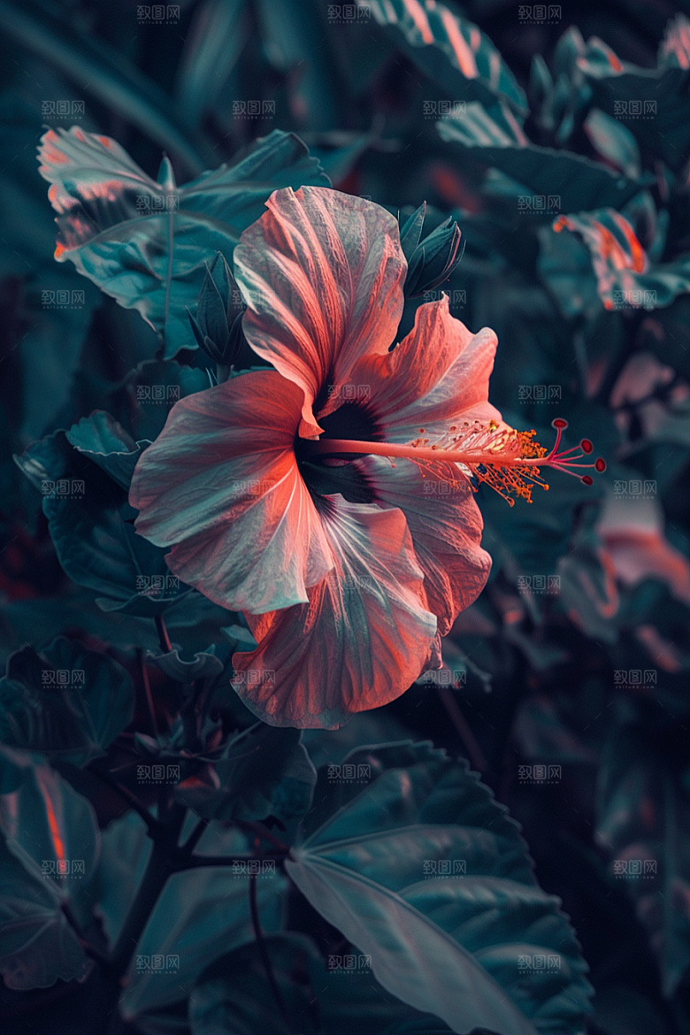 木槿花夏季夏天摄影图