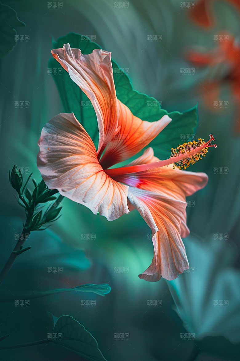 木槿花夏天木棉摄影图