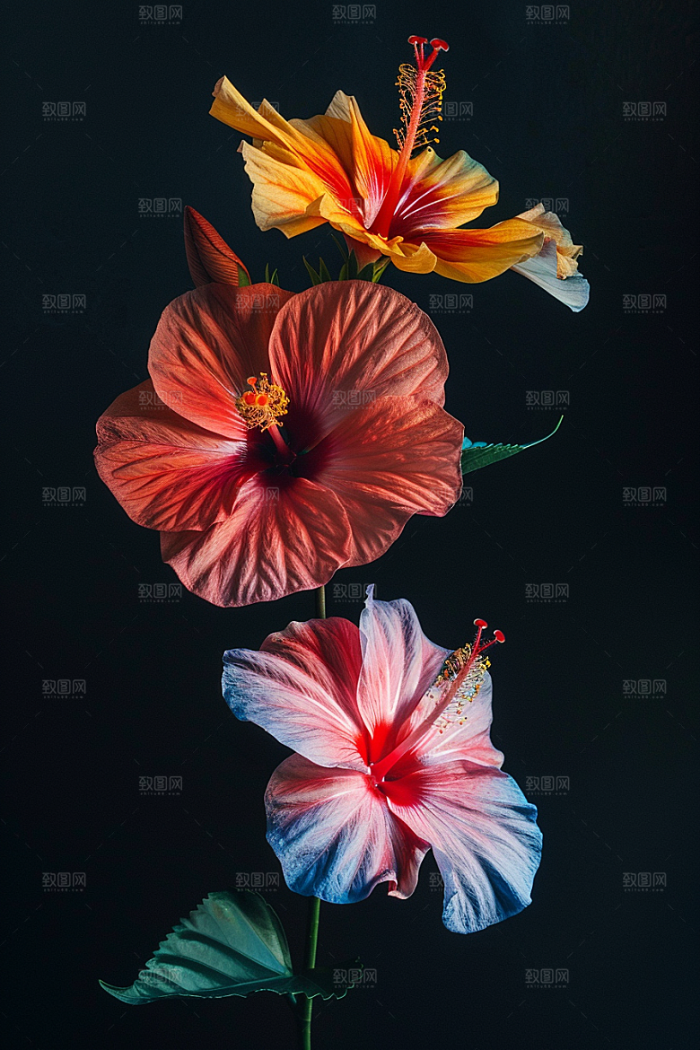 木槿花木棉花卉摄影图