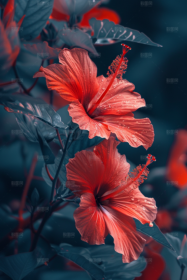 木槿花花卉高清摄影图
