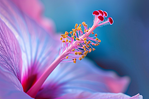 木槿花夏季花朵摄影图