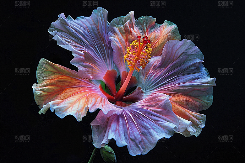 木槿花花朵清新摄影图