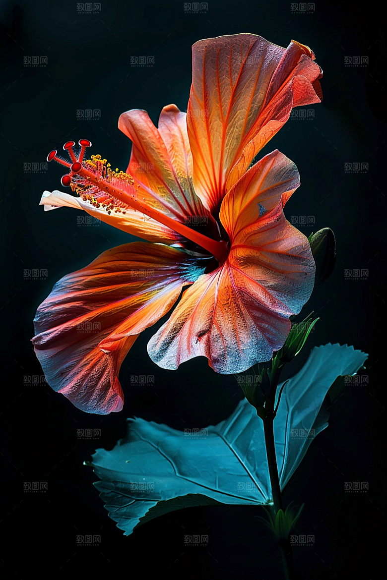 木槿花夏天木棉摄影图
