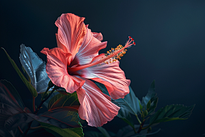木槿花木棉花朵摄影图