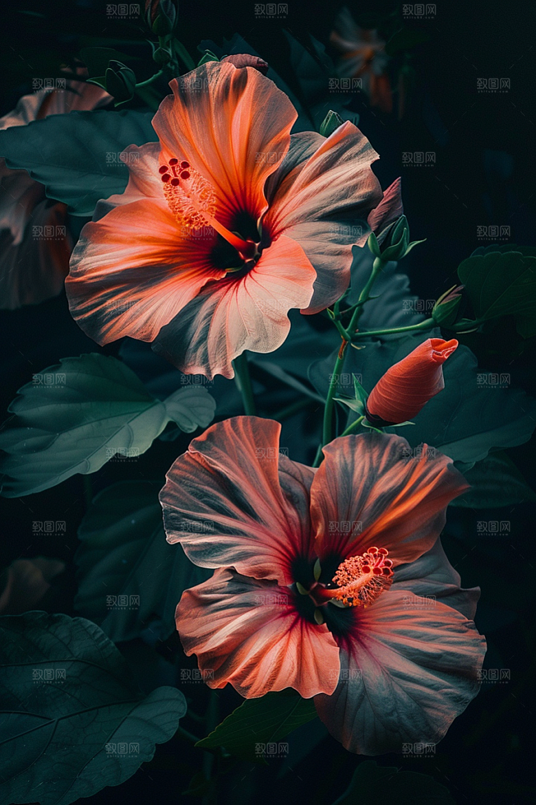 木槿花夏天木棉摄影图