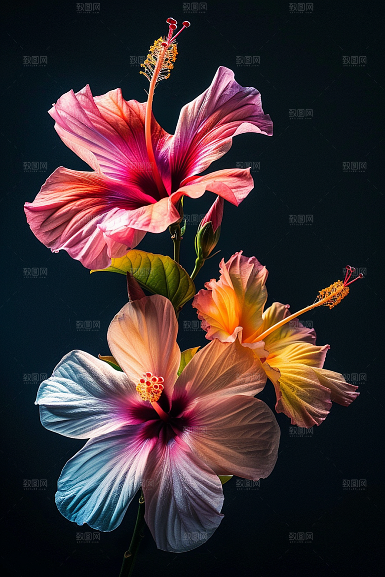 木槿花花卉高清摄影图