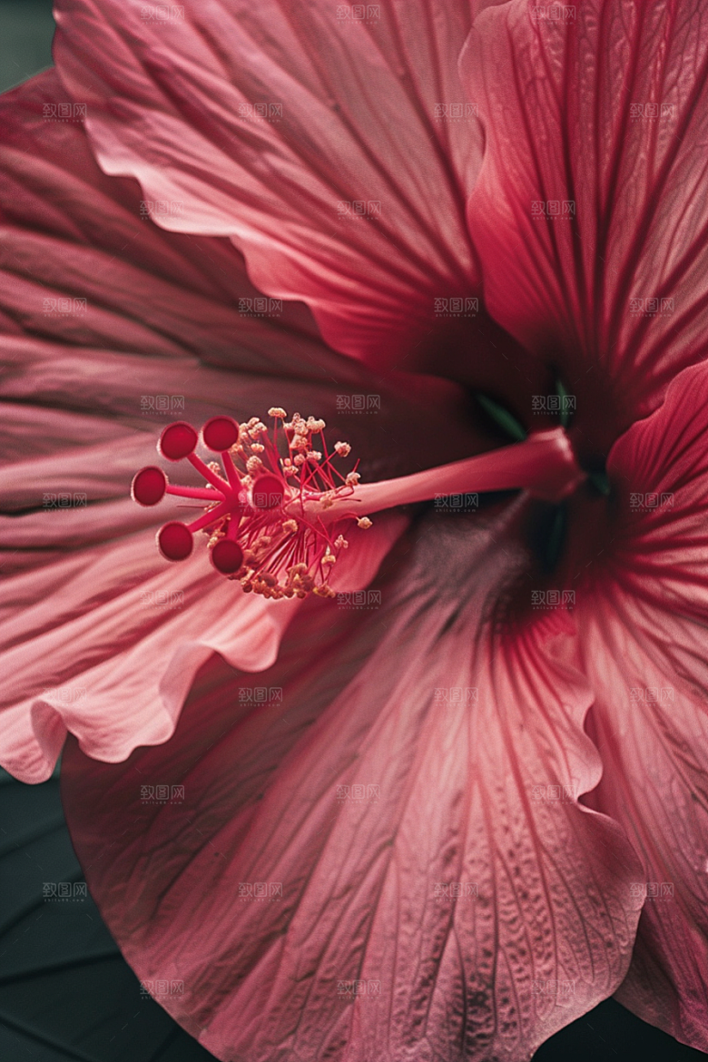 木槿花花朵夏天摄影图