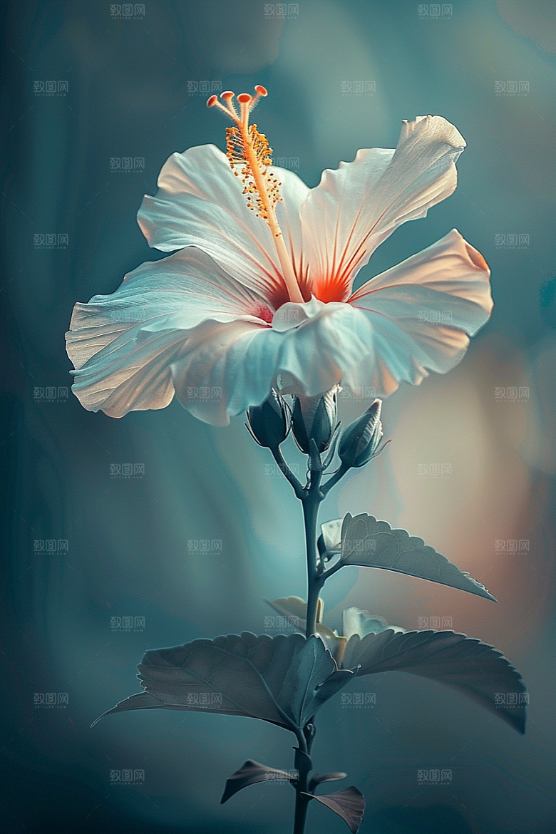 木槿花木棉夏季摄影图