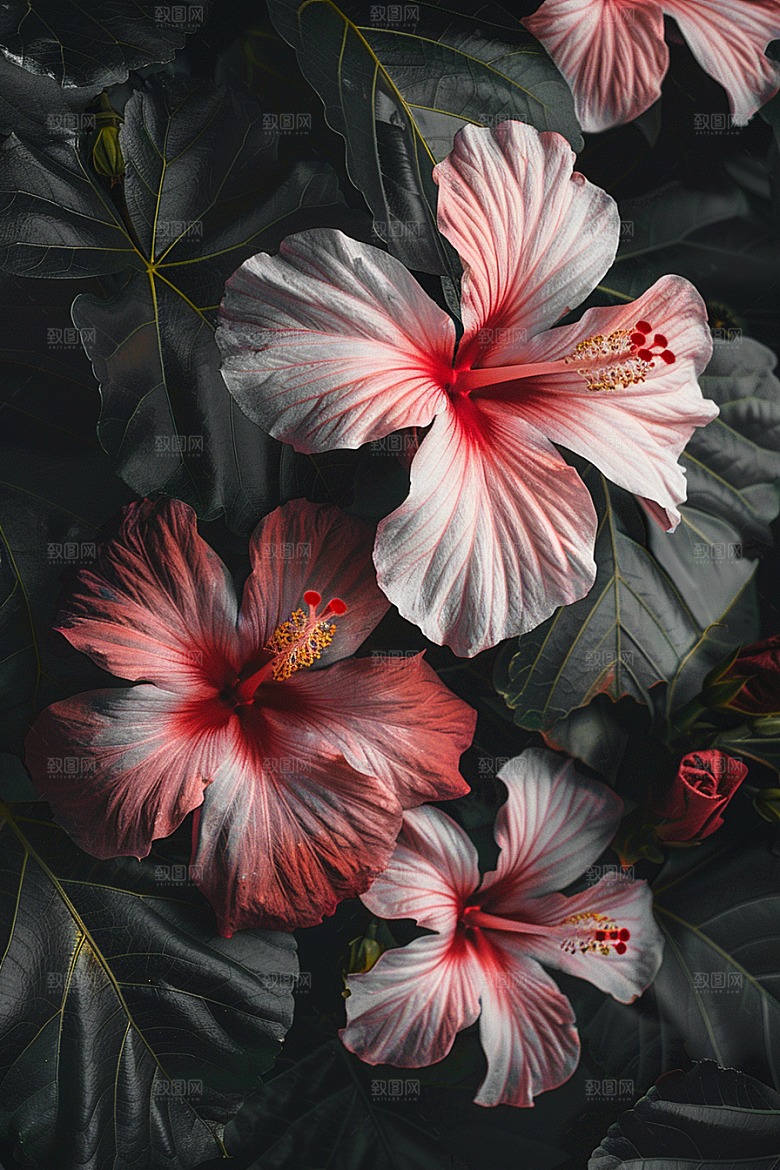 木槿花高清花卉摄影图