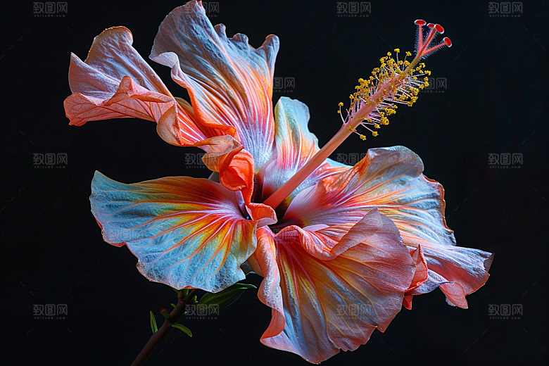 木槿花木棉花卉摄影图
