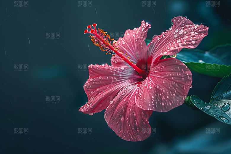 木槿花唯美木棉摄影图
