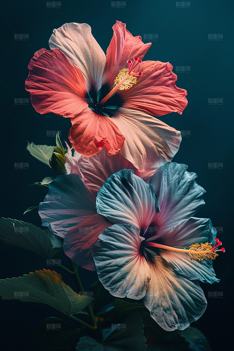 木槿花高清自然摄影图