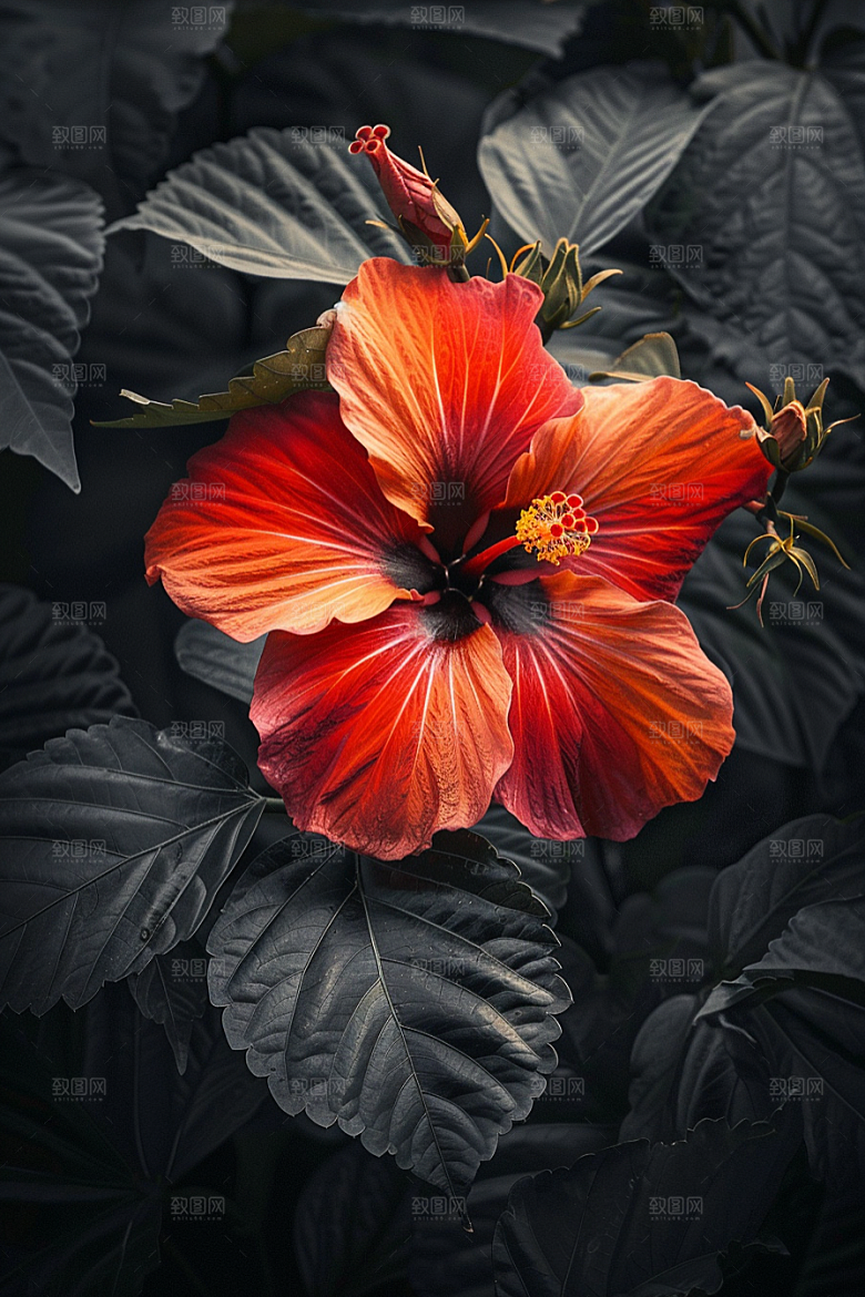 木槿花木棉夏天摄影图