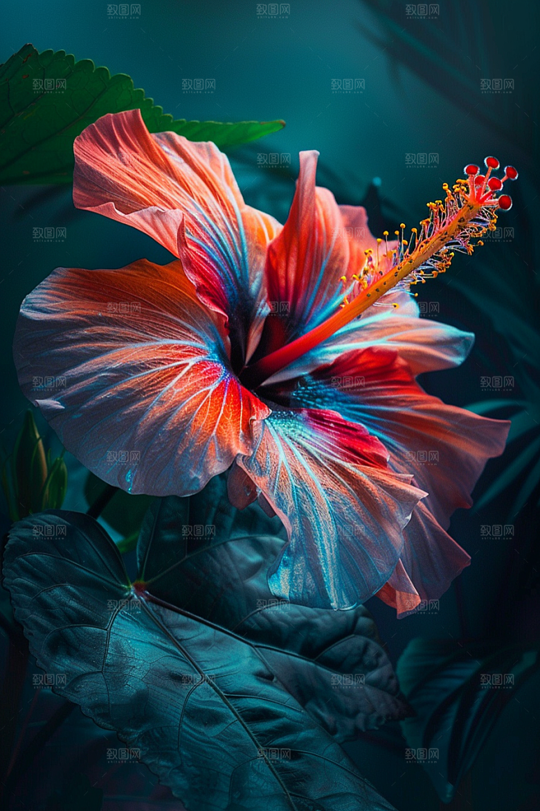 木槿花清新木棉摄影图