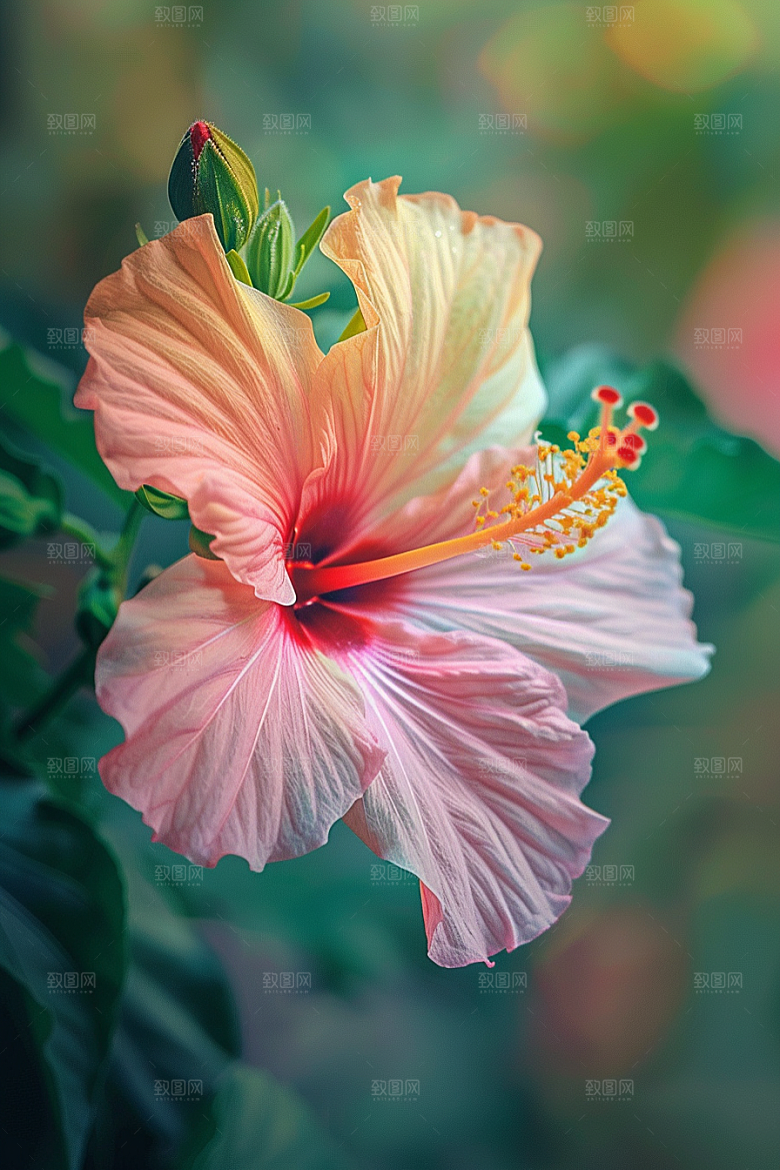 木槿花木棉清新摄影图