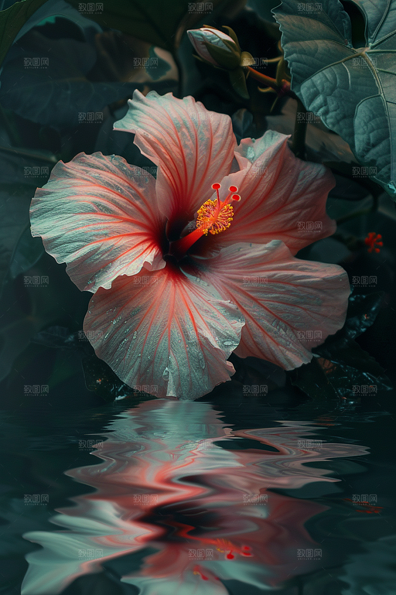 木槿花自然木棉摄影图