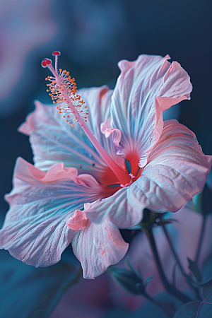 木槿花自然唯美摄影图