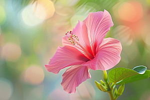 木槿花夏季高清摄影图