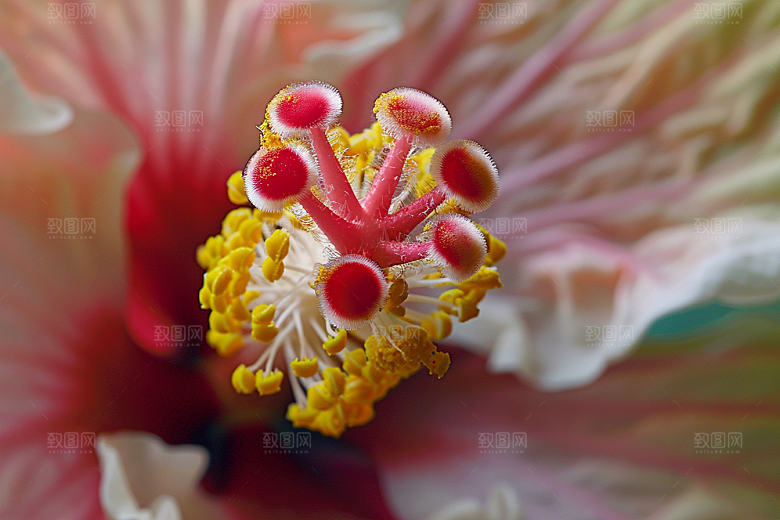 木槿花自然花朵摄影图