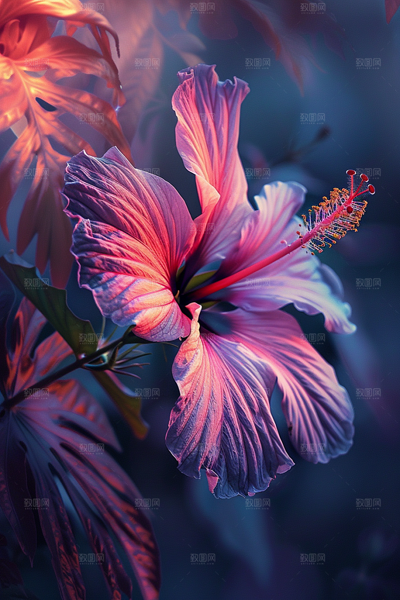 木槿花花朵木棉摄影图
