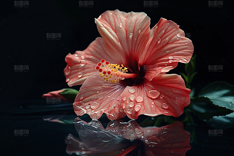 木槿花自然植物摄影图