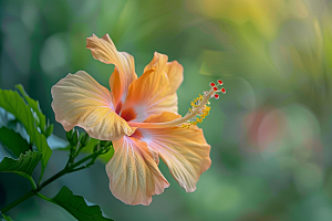 木槿花夏季木棉摄影图
